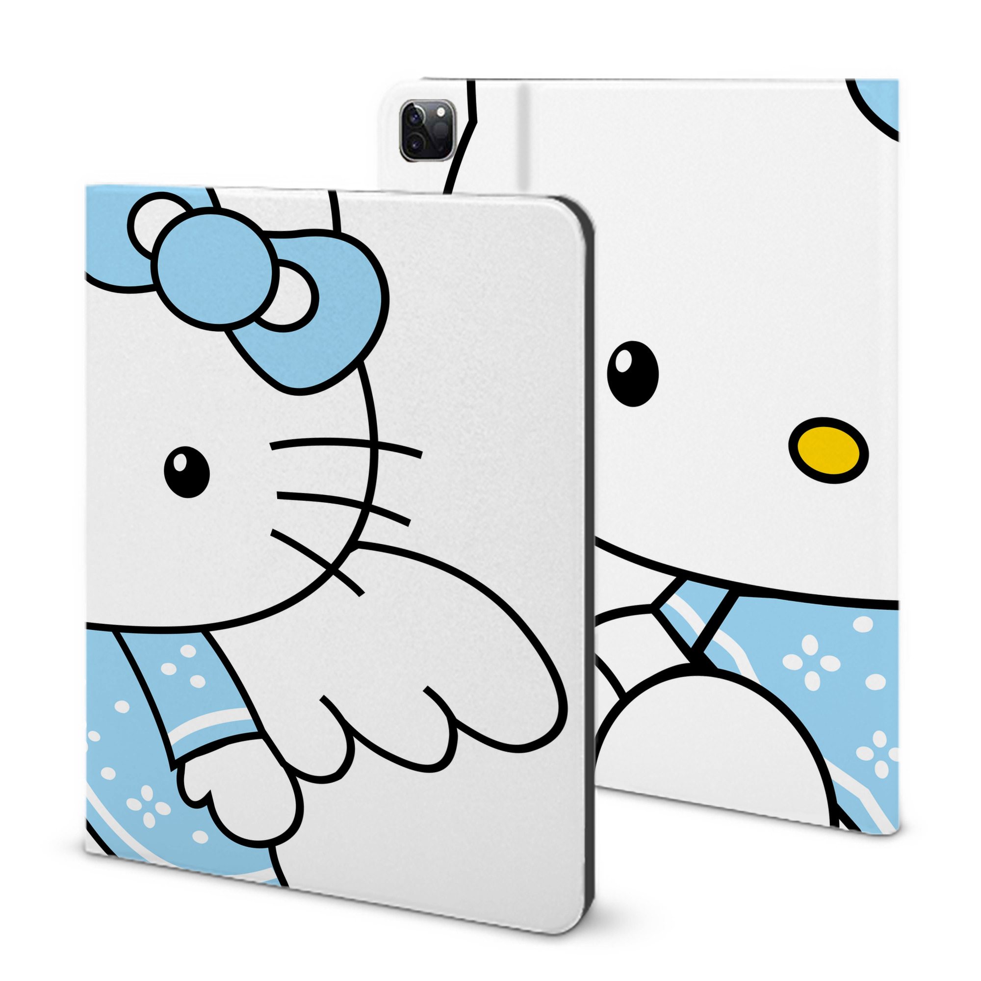 （画像用） Hello Kitty ハローキティ IPad ケース ブック型 PUレザー TPU 耐衝撃 軽量 薄型 ペン収納なし 全面保護 IPad 各モデル対応